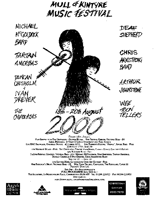 Mull of Kintyre Music Festival 2000 poster